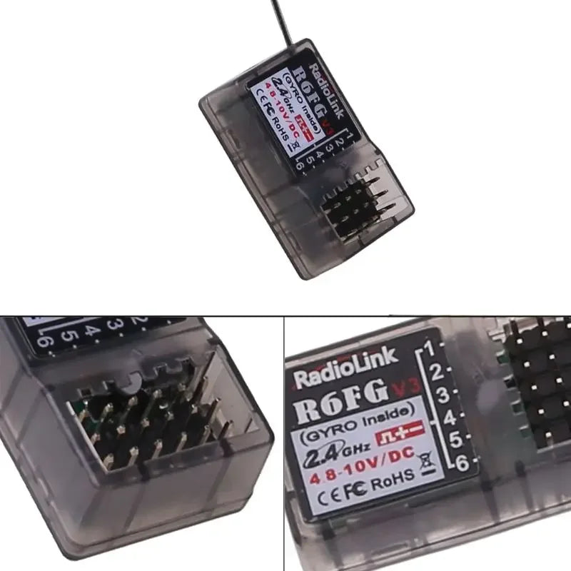 Radiolink R6FG R6F 2.4G Receiver FHSS 6 Channel RX Radio Con
