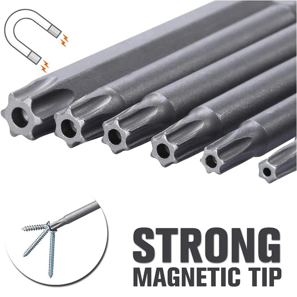 11 PCS Torx Security Bit Set S2 Steel Magnetic Security Scre