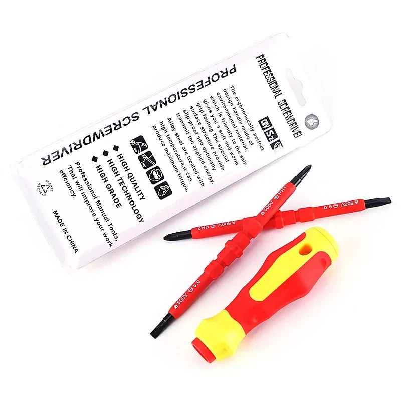 Electricians 3-in-1 Insulated Screwdriver Kit Interchangeabl