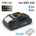 TPCELL New 4Ah/5Ah For MKT 18V 21700 Tabless cells Replaceme