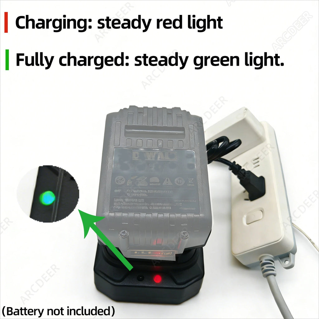 1.8A Lithium Battery Charger For Dewalt 18V 20V DCB206 DCB20