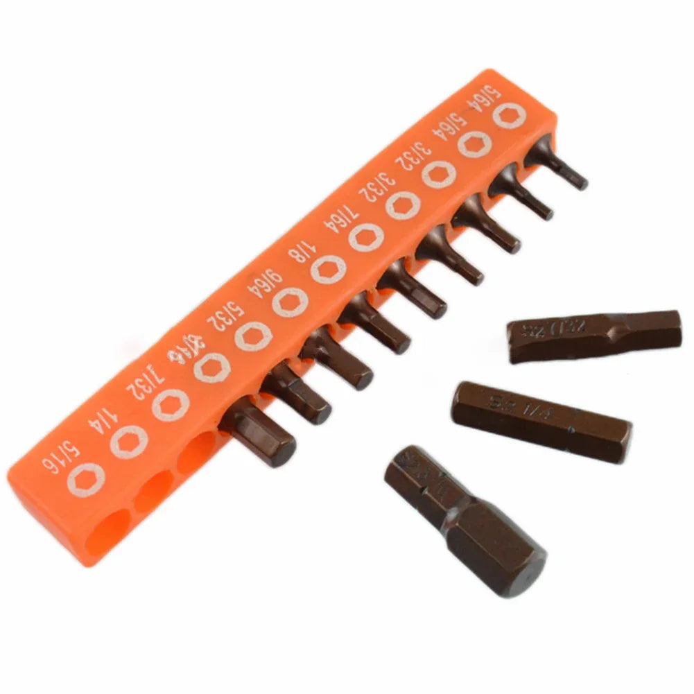 12/24pcs Hexagonal Screwdriver Bit Set 25mm Hex Shank Securi