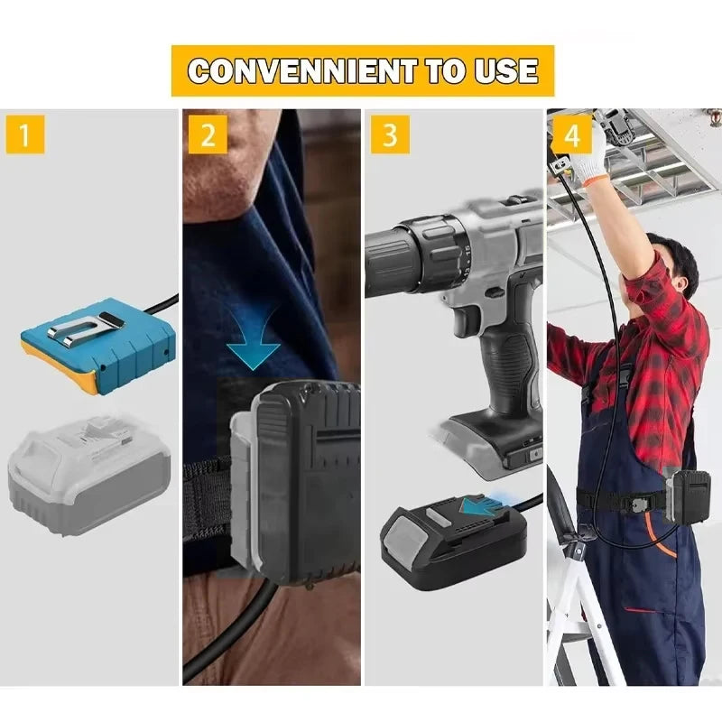 Battery Extension Cable Adapter for DEWALT/Makita/MILWAUKEE/