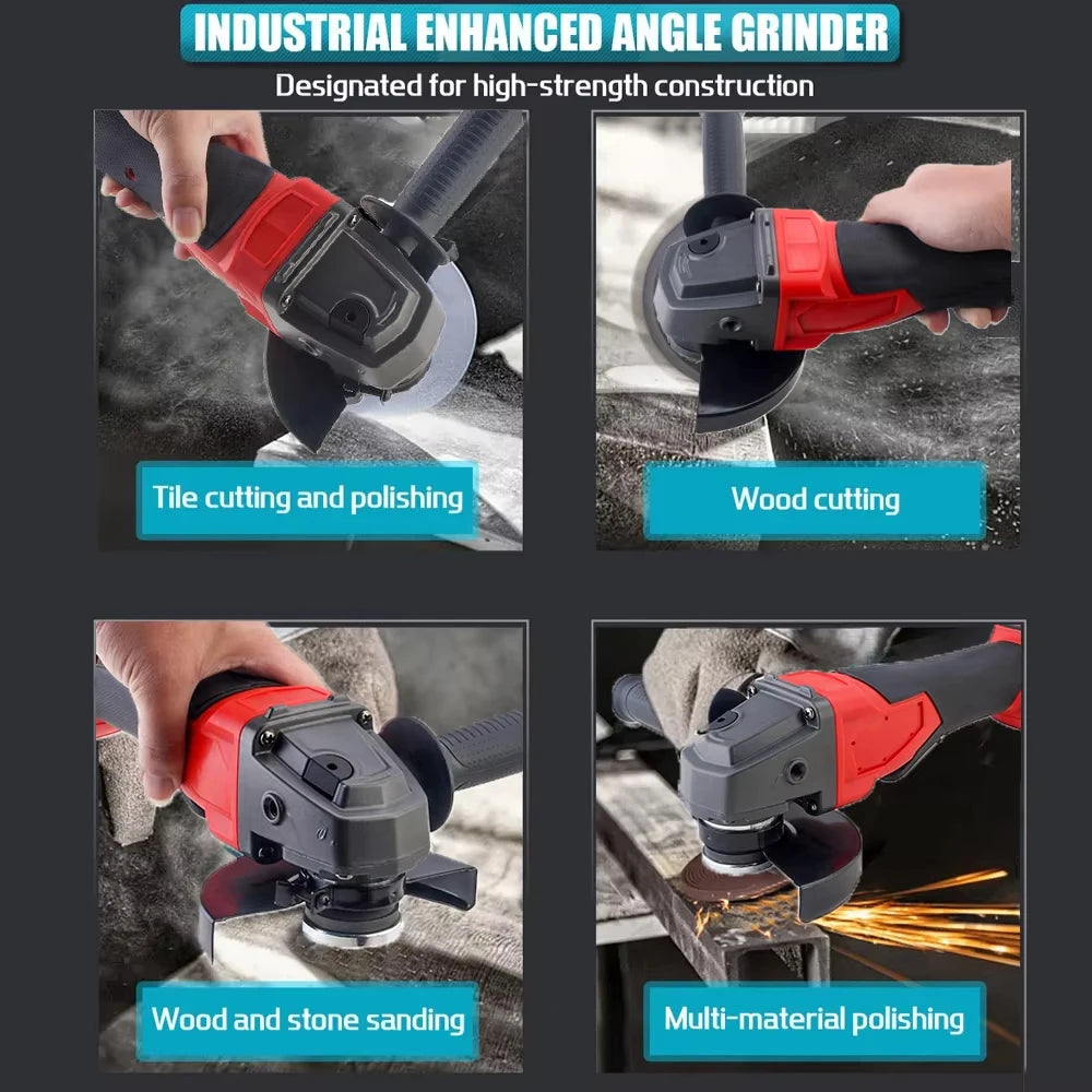 125mm Electric Angle Grinder 3 Gear Brushless Cordless Cutti