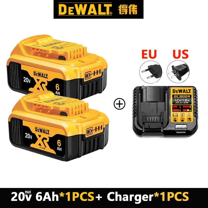DeWALT 100% Original Battery 20V/60V 6Ah 9Ah MAX FlexVolt for DCB606 DCB205 DCB206 DCB209 DCB182 Power Tool with Charger