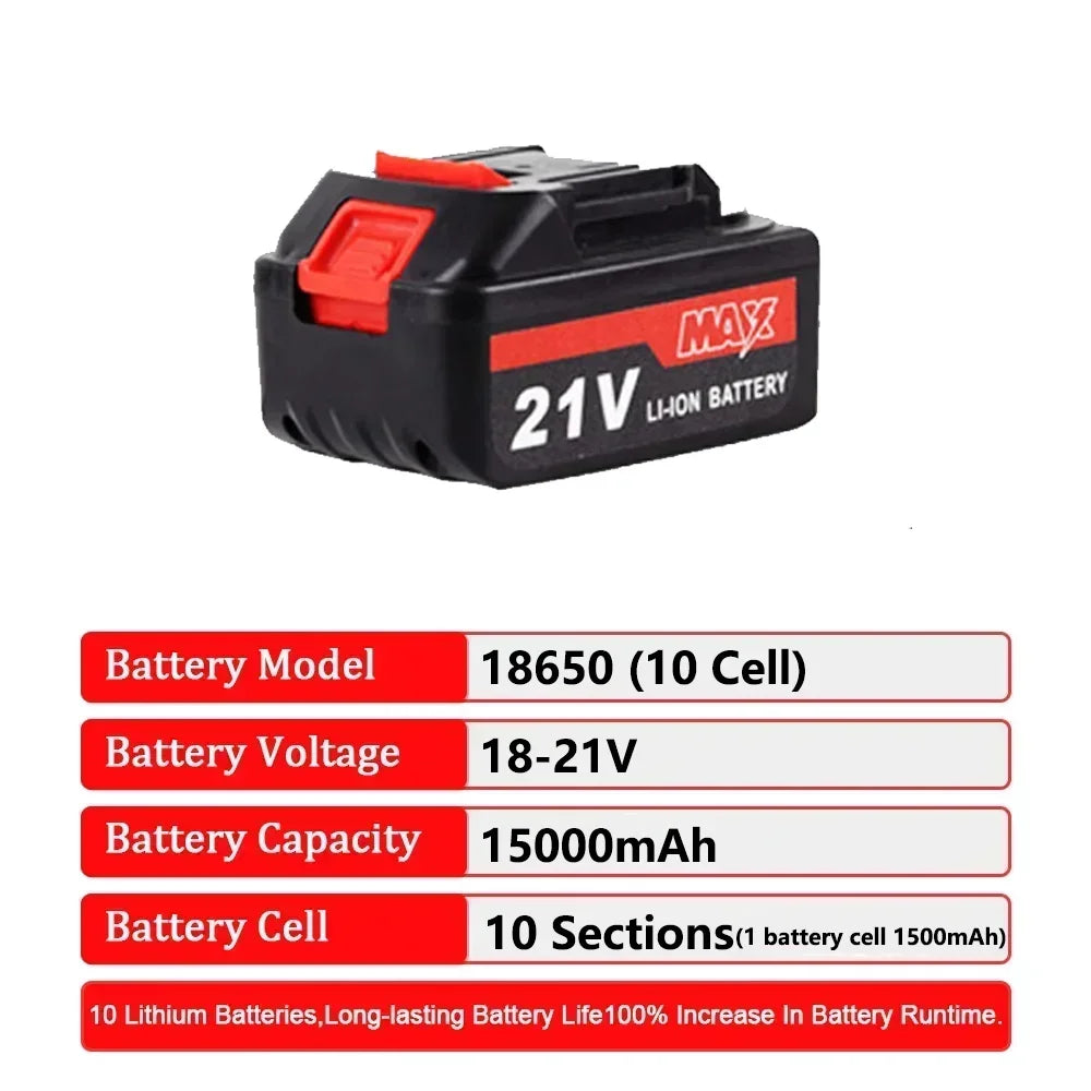 18V 20V 21V High-Power Rechargeable Lithium Ion Battery with