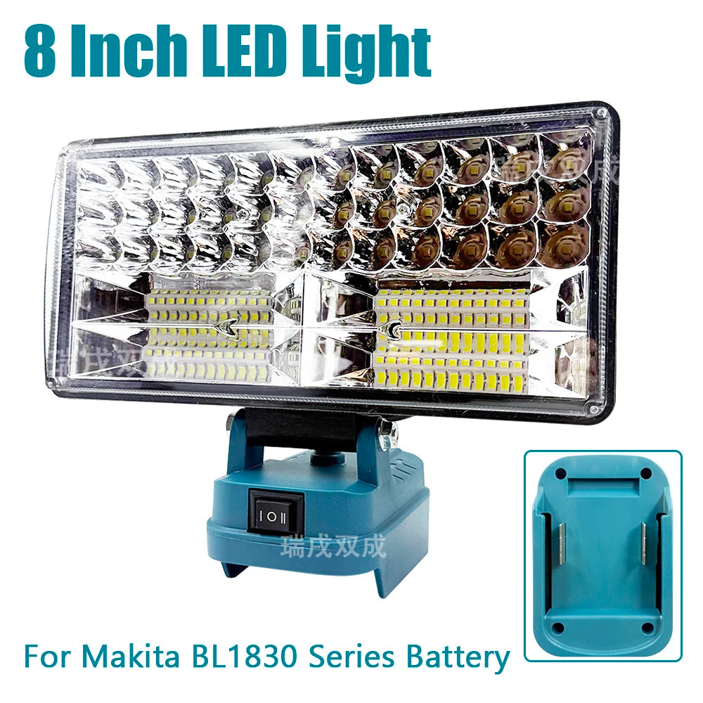 Power Tool Parts for Makita 18V Lithium Battery LED Work Lights Handheld Lamp Spotlights Flashlight Hand Lantern 2 USB Charger