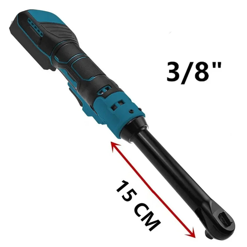 Electric Ratchet Wrench Upgraded Extended Head Removal Screw Nut 220N.m 3/8 Cordless Driver Power Tools for Makita 18V Battery
