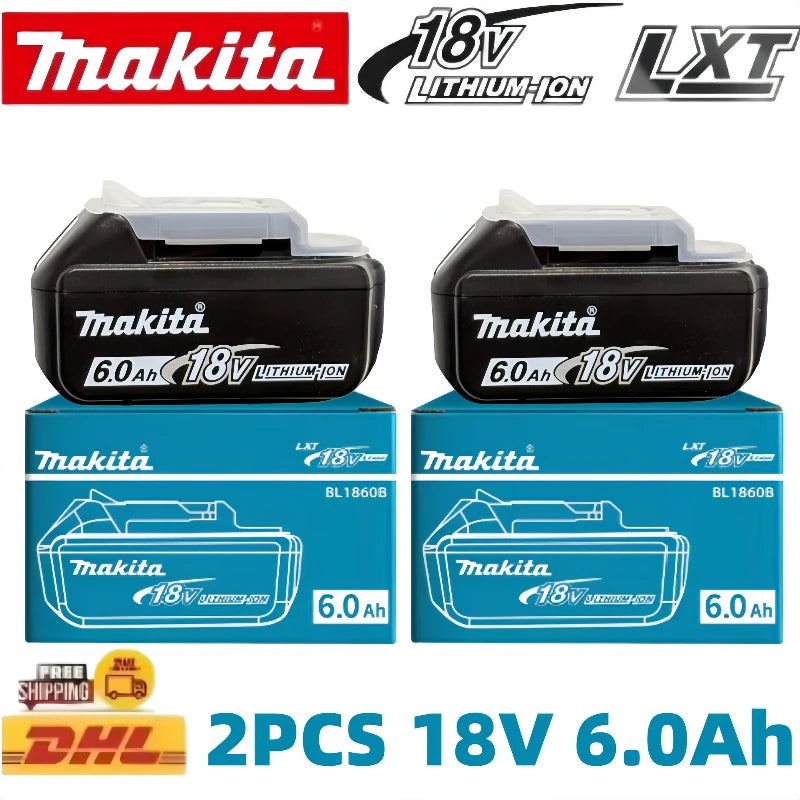 6Ah 100% Original Makita 18V Battery BL1860B Rechargeable Li