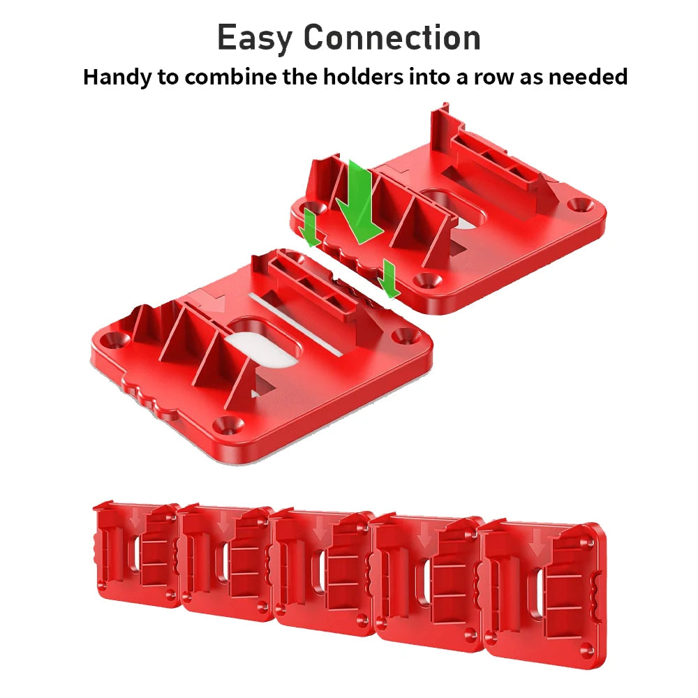 1-10PCS Power Tools Lithium Battery Holder Storage Fixed Bra