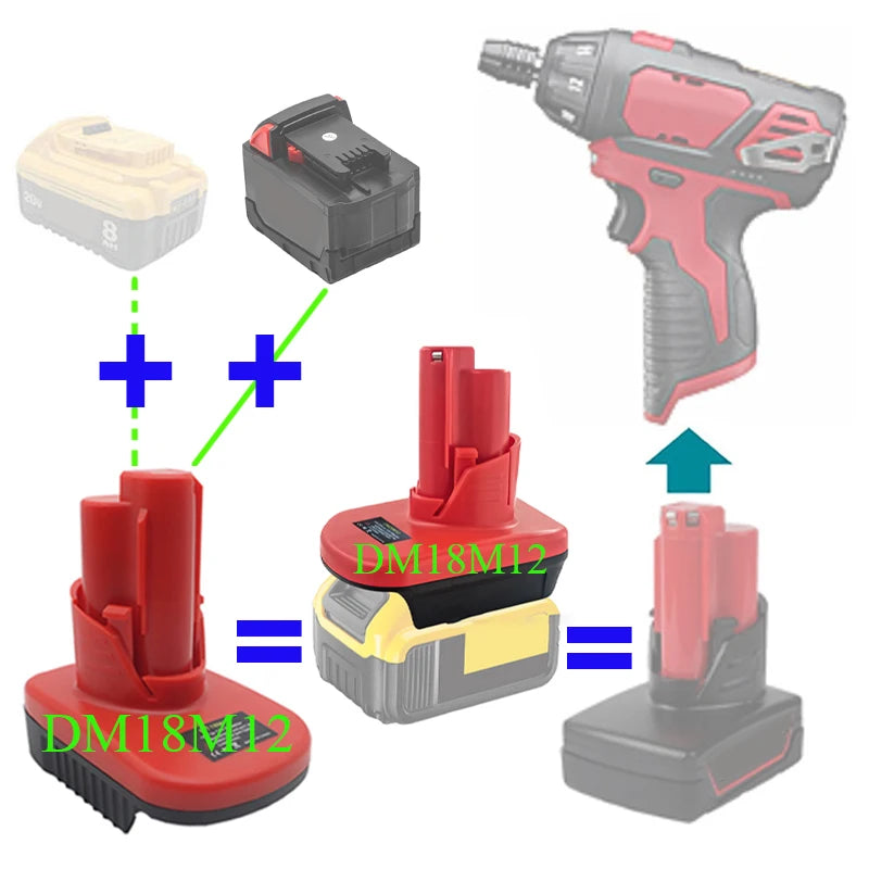 MT18M12 DM20M12 Adapter Converter For Makita For Dewalt 18V 