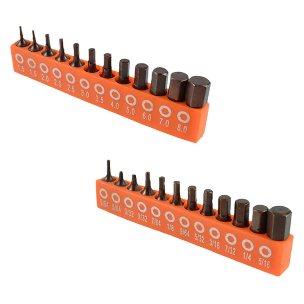 12/24pcs Hexagonal Screwdriver Bit Set 25mm Hex Shank Securi