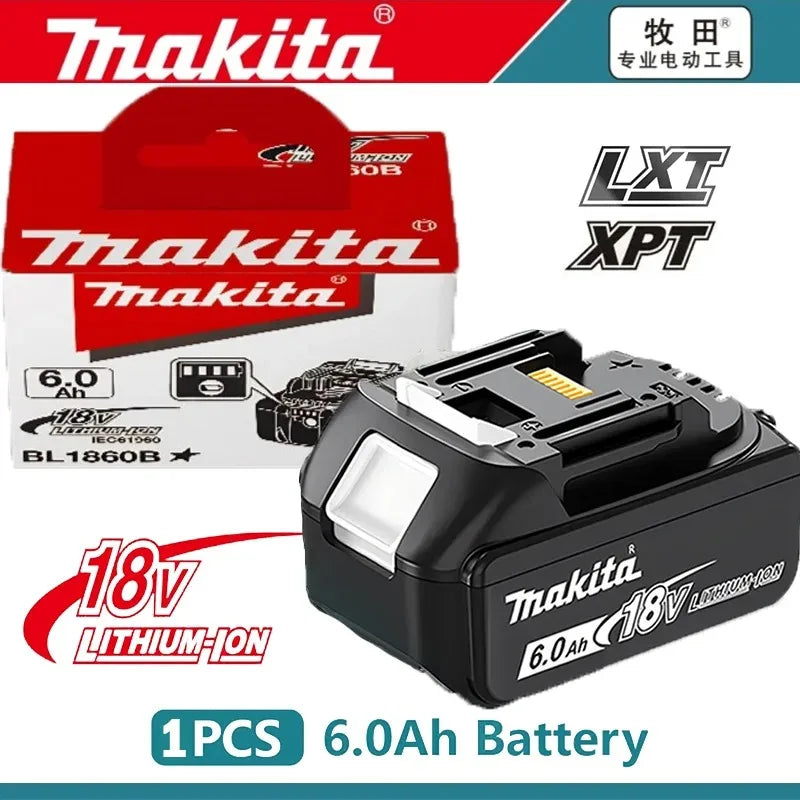 Genuine 6AH Makita BL1860 6Ah Battery Power Tools Li-ion Replacement LXT BL1850 BL1840 for 18V Screwdriver with BMS 18V Battery