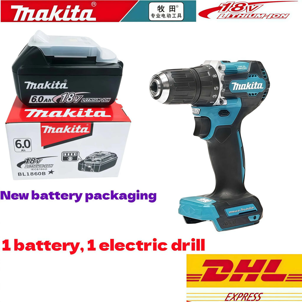 Genuine 6AH Makita BL1860B 6Ah Battery Power Tools Li-ion Replacement LXT BL1850 BL1840 for 18V Screwdriver with BMS 18V Battery