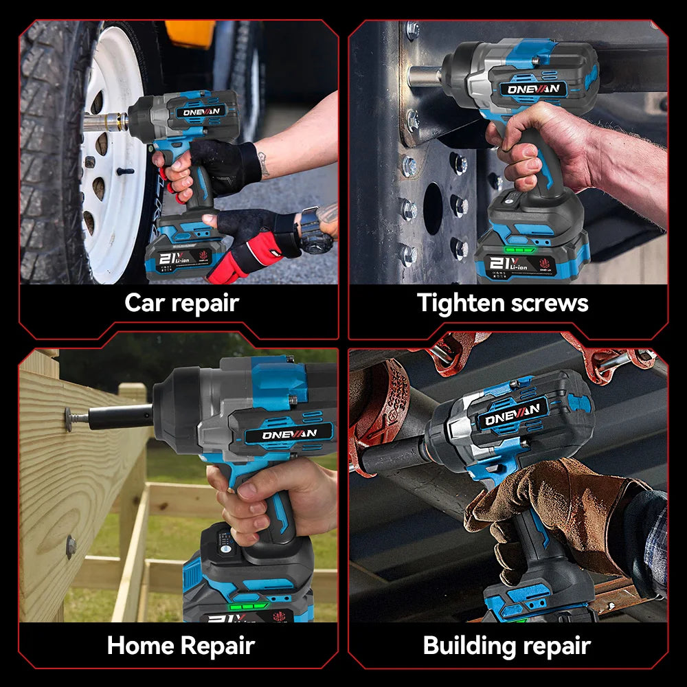 ONEVAN 2800N.M Brushless Cordless Electric Impact Wrench Pow