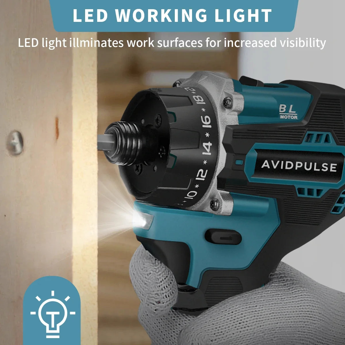 AvidPulse 20+1 Torque 1/4inch Brushless Electric Screwdriver