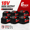 8.0Ah Replacement Battery Compatible with Milwaukee M18 18V 
