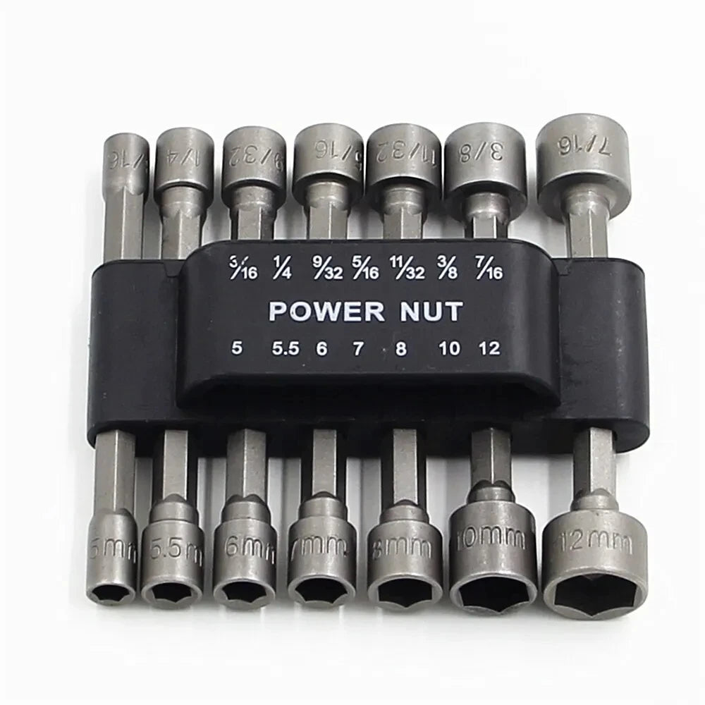 9/14pcs Powerful Socket Inner Hexagonal Wrench Hexagonal Handle Screwdriver Socket Bit Extension Rod Pneumatic Hand Tool Set