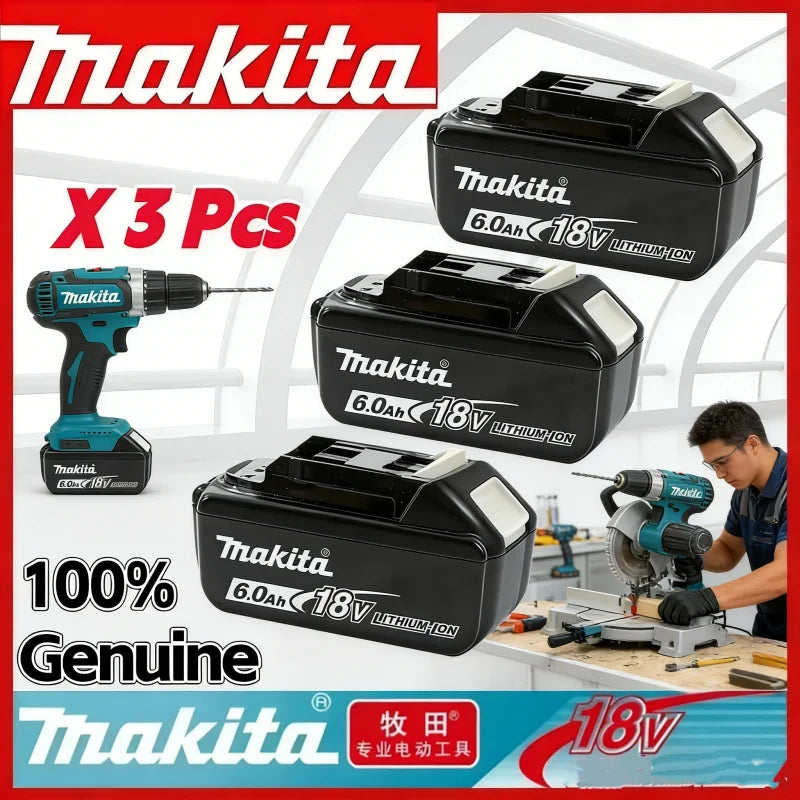 Genuine 6AH makita BL1860 18V Battery Power Tools Li-ion Rep