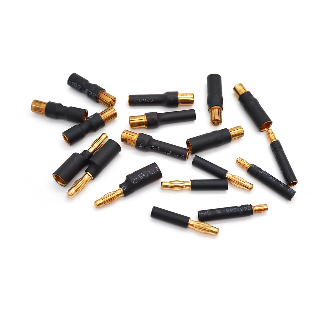 3PCS BOGIRC Male Female Gold Bullet 3.5mm/4.0mm/6.0mm/6.5mm 