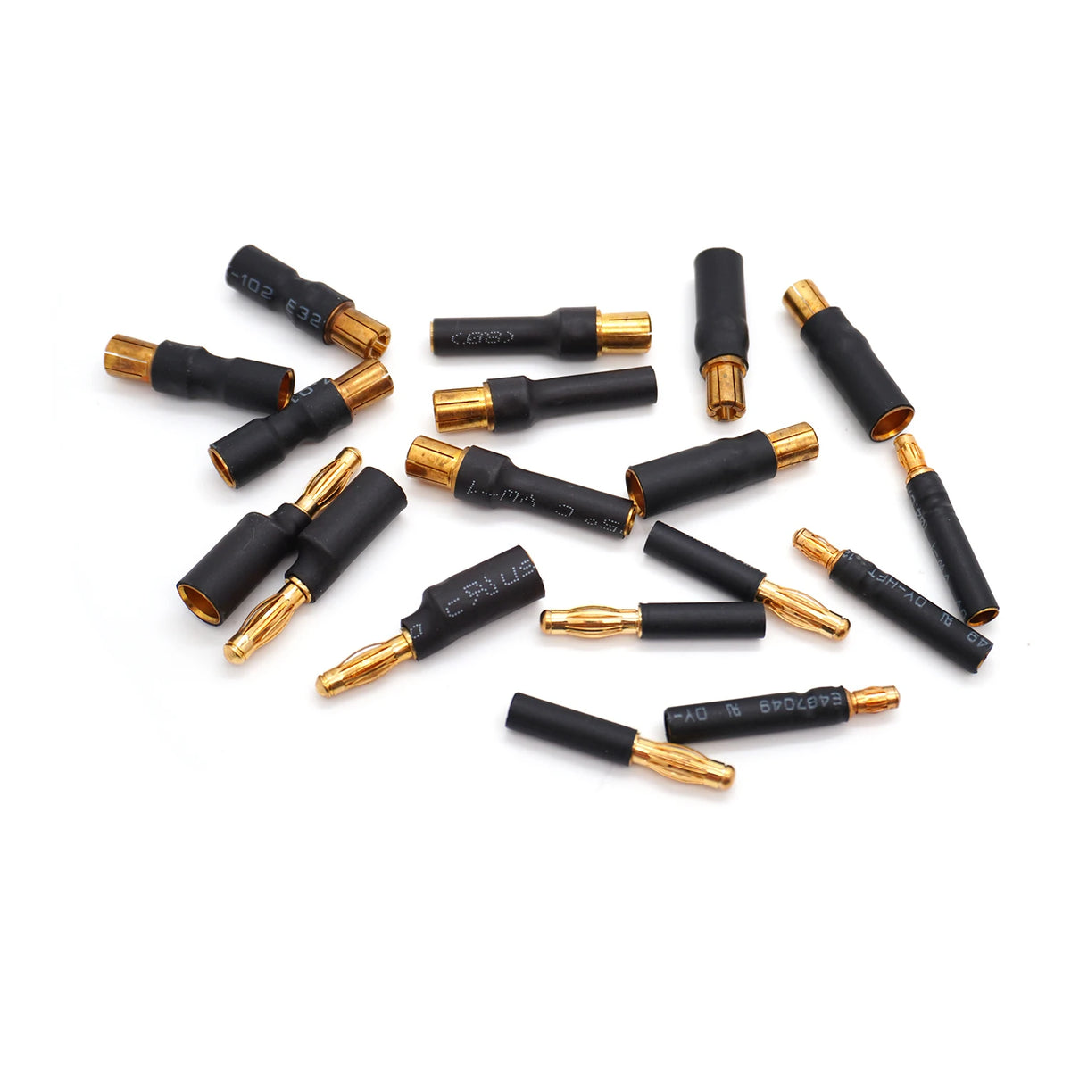 3PCS BOGIRC Male Female Gold Bullet 3.5mm/4.0mm/6.0mm/6.5mm 