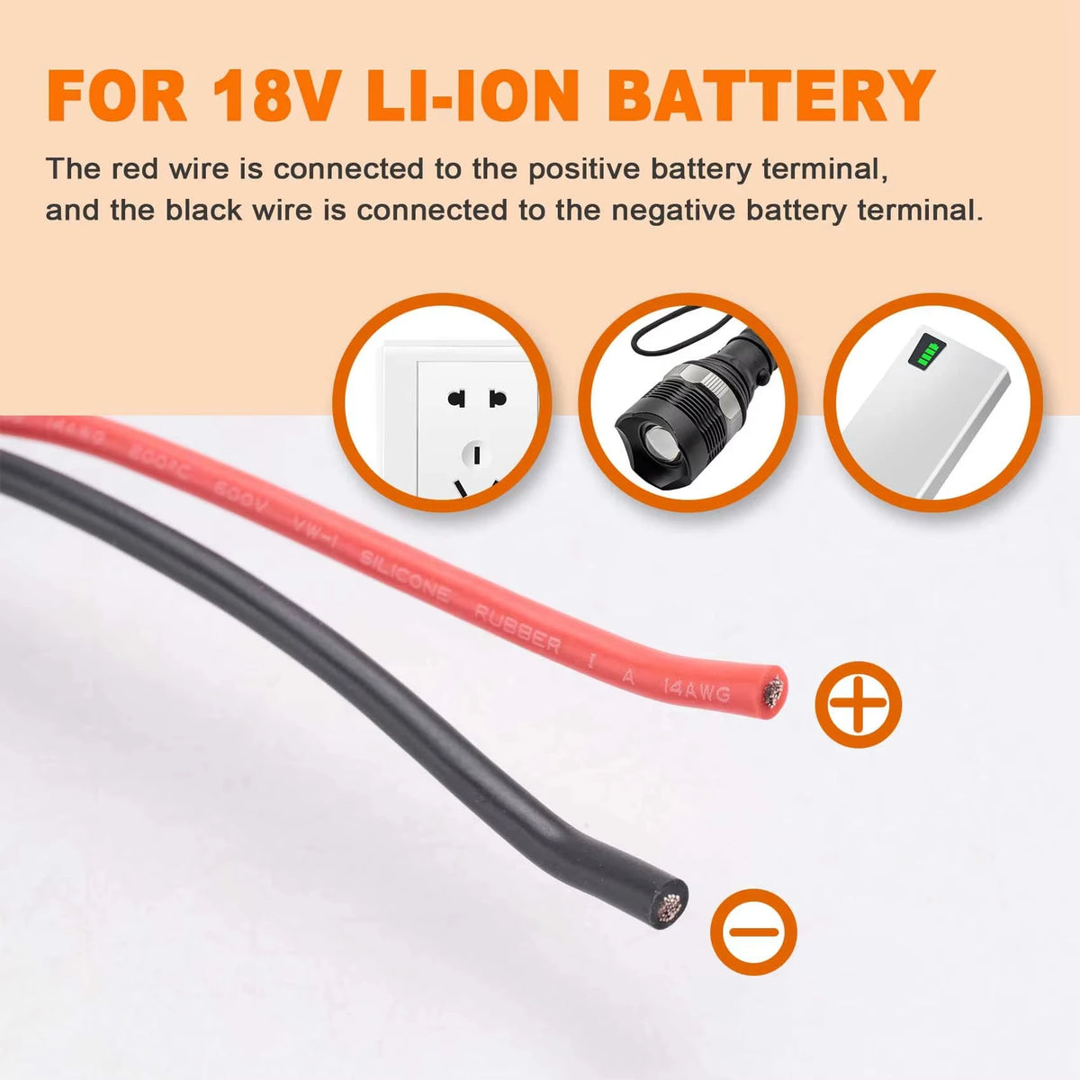 12AWG Adapter Converter for Makita 18V Li-ion Battery Power 