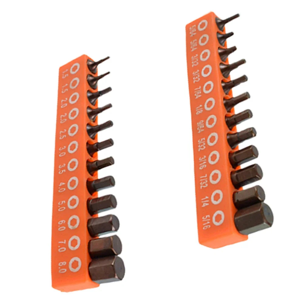 12/24pcs Hexagonal Screwdriver Bit Set 25mm Hex Shank Securi