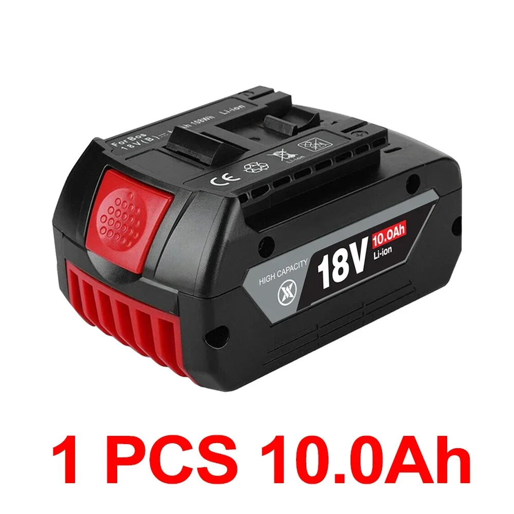 NEW 18V 10Ah Rechargeable Li-Ion Battery for Bosch 18V Power Tool Backup 6000mah Portable Replacement BAT609 Indicator Light