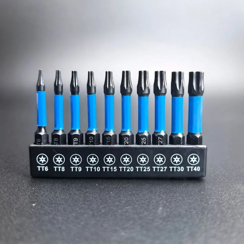 21/10PCS Star Impact Drill Bit Set S2 Steel Hex Head Shank M