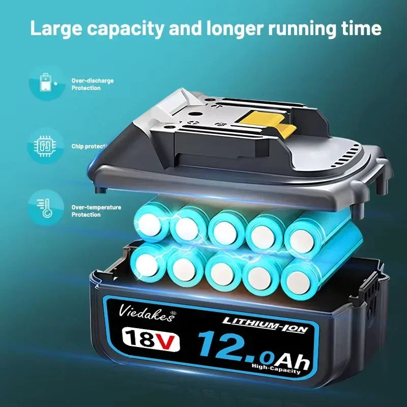 NEW Original For Makita 18V Battery 12000mAh Compatible with