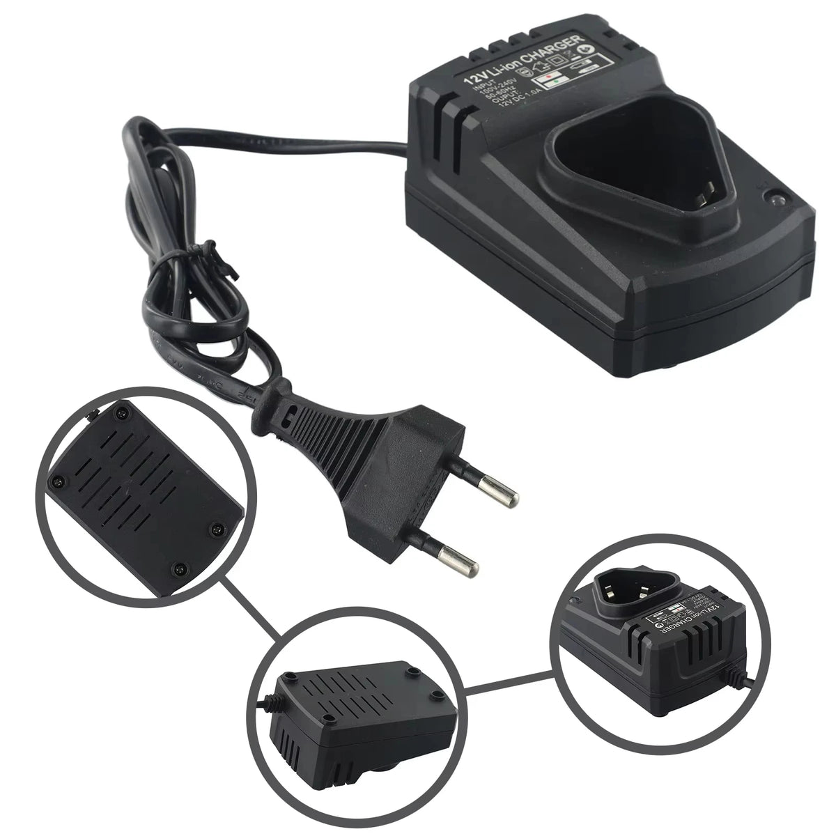 12V Li ion Battery Charger US EU Plug Universal Electric Dri