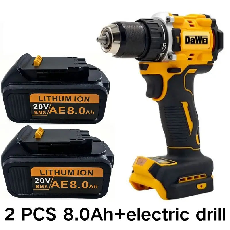 20V For DeWalt 12Ah/9Ah/8Ah/6Ah/3Ah Li-lon Battery Replacement DCB DCD DCF DCG series Power Tools+charger+electric drill