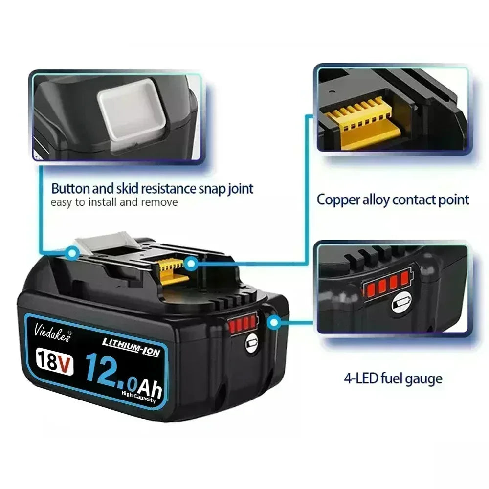 100% Original for Makita 18V Battery Rechargeable Lithium Ba
