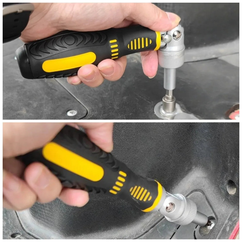 72-Tooth Ratchet two-way screwdriver Set bendable labor-savi