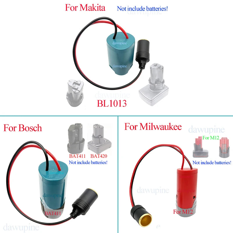 Lithium Battery Charging Case Car Cigarette Lighter Adapter 