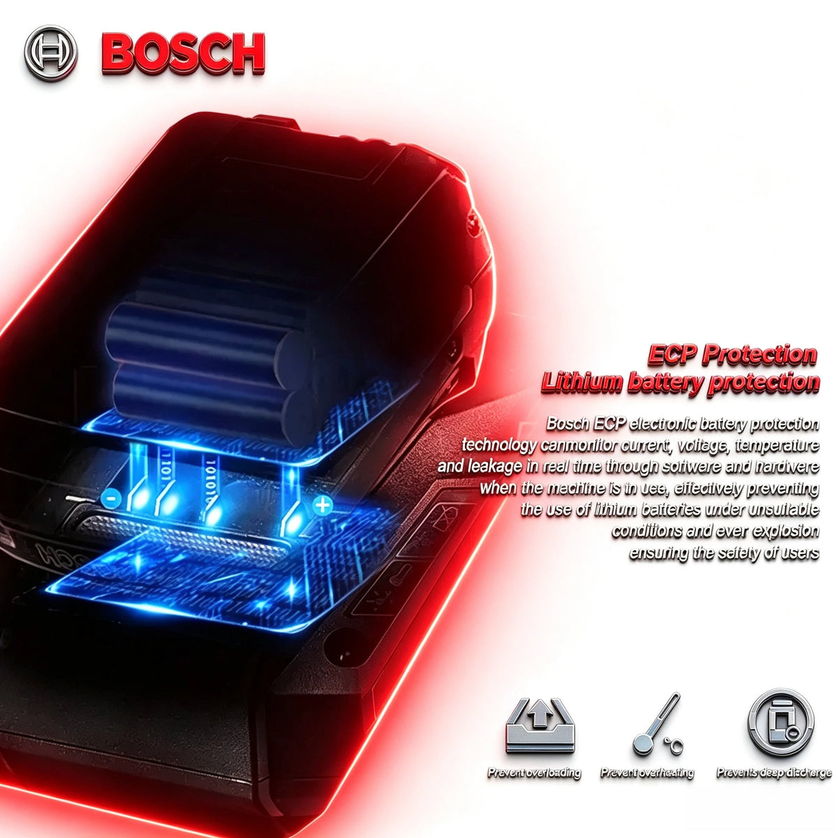 New Original BOSCH 18V Lithium Battery GBA18V6.0 High Capaci