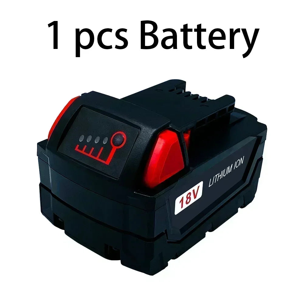 18V For Milwaukee M18 Power Tool Battery Charger BR XC 18V 12800mAh M18B5 48-11-1860 Built-in 18650 Battery