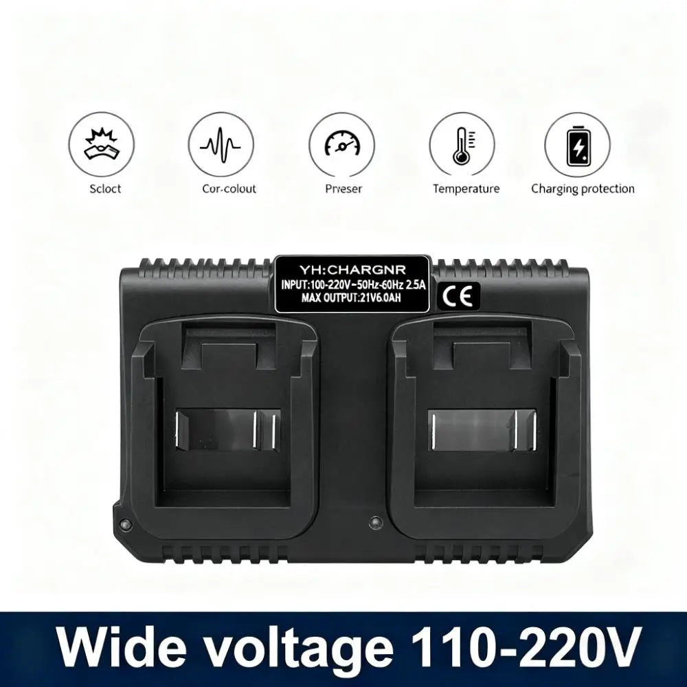Lithium Battery Dual Charger 2 Ways Power Tool Battery Charg