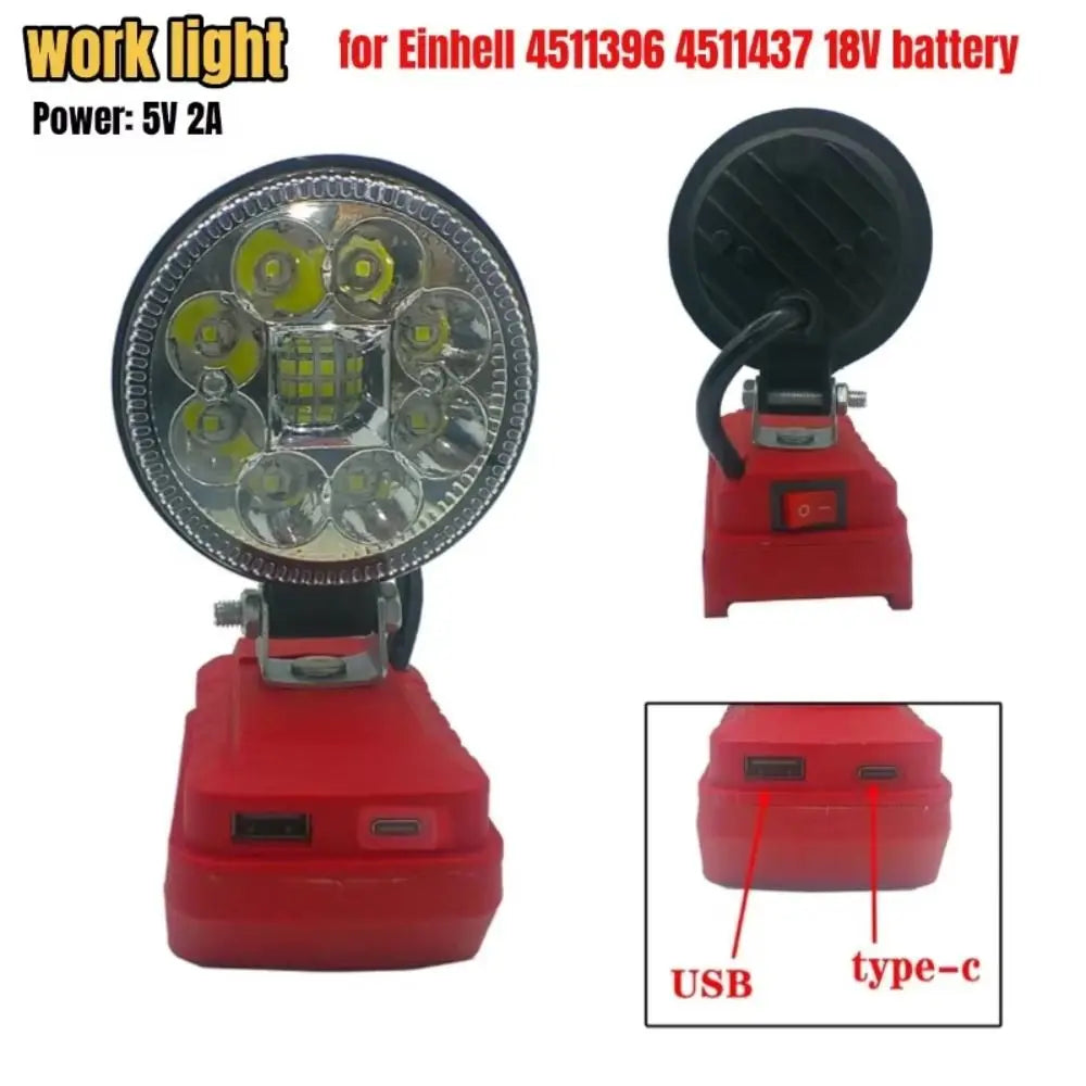 Power Tool Parts LED Work Light Universal Adjustable Outdoor