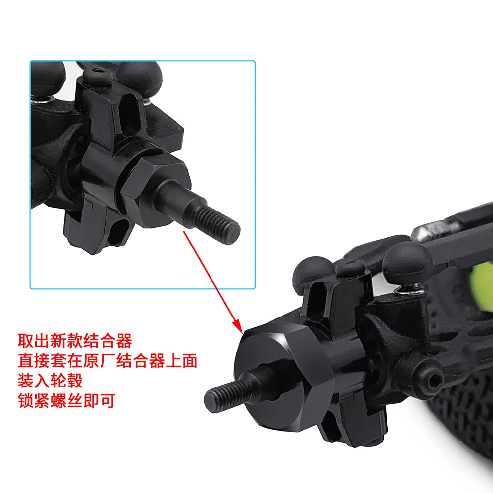 TRINOOD Aluminum Alloy 8mm to 12mm Wheel Hex Adapters Big Ti