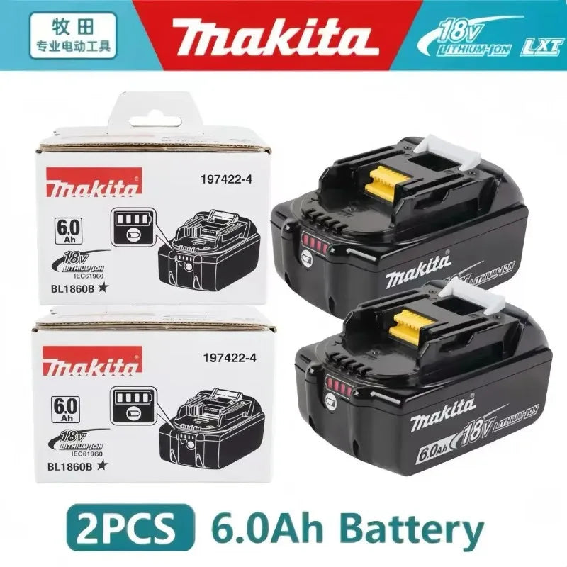 100% Original Makita Battery 6.0Ah Rechargeable Battery 18V Replacing Makita BL1830B L1840B L1850B L1860B Power Tool Battery