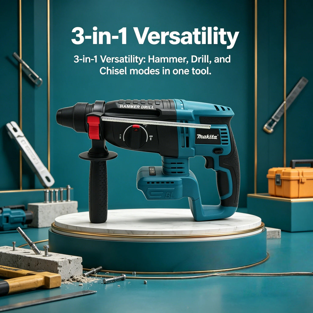 Makita Original 18V 26MM Brushless Hammer Drill Cordless Lit