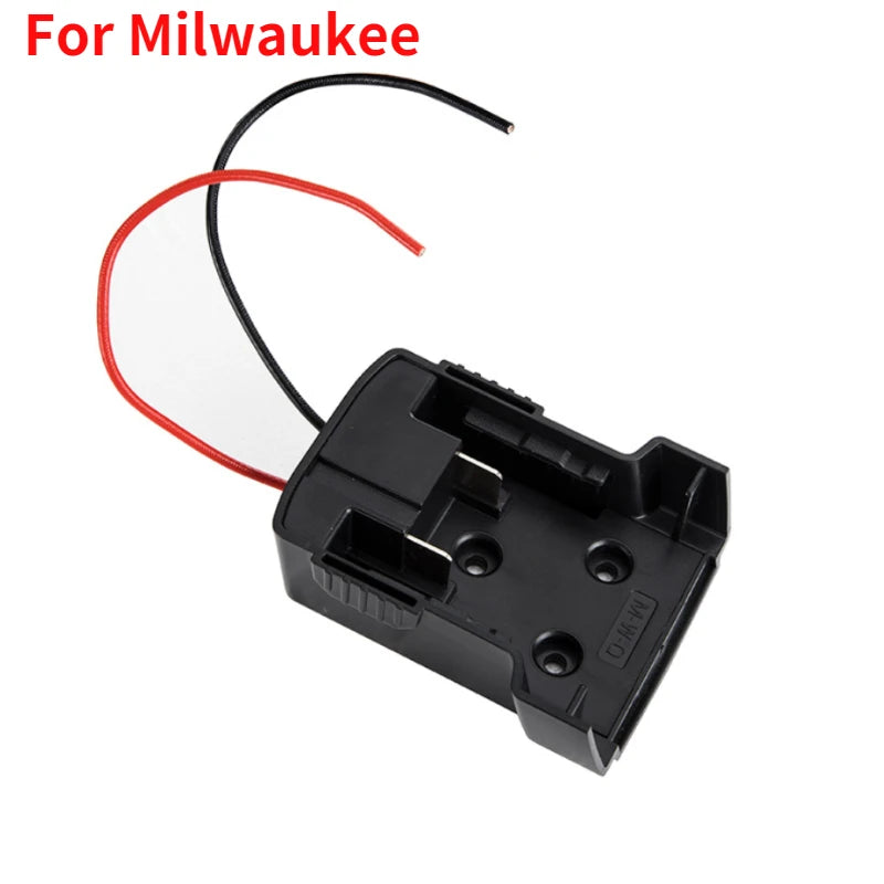 New For Makita Bosch Milwaukee 18v 14.4V Battery Mount Dock Power Connector With 14Awg Wires Connectors Adapter Tool Accessories
