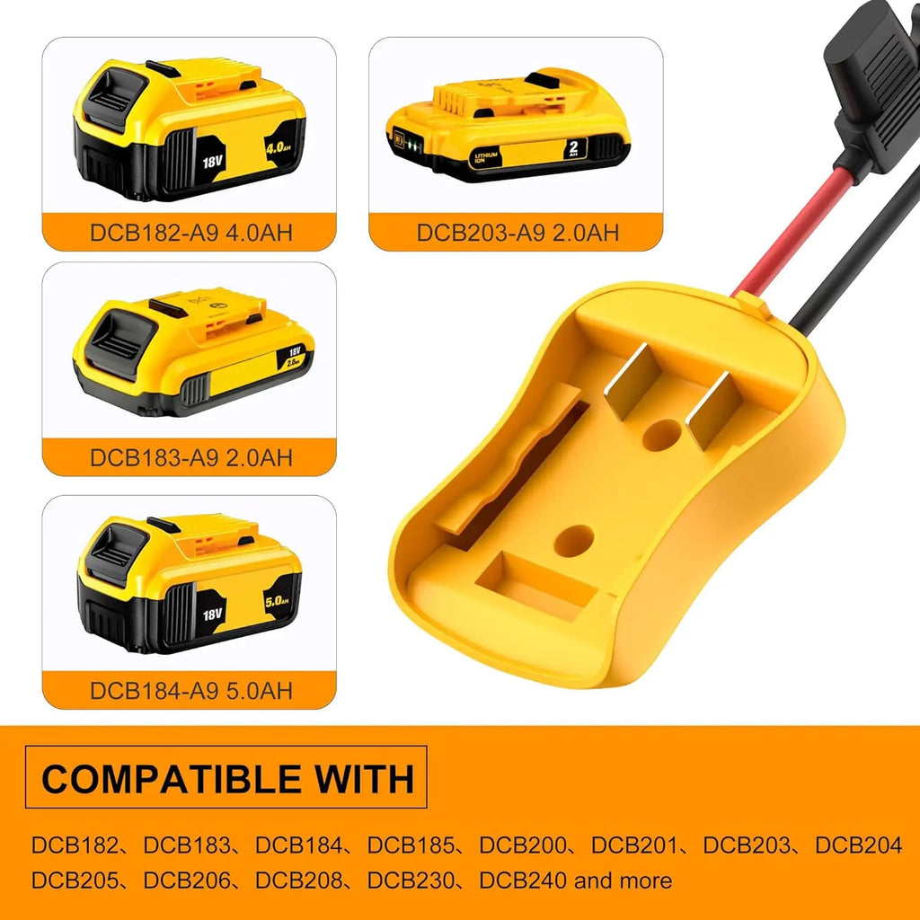 DaierTek 2PCS 20V Battery Adapter Power Wheel Battery Adapte