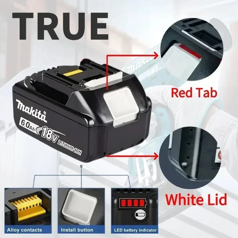 Makita 18V 6/5Ah Original Rechargeable Battery Fits BL1840 B