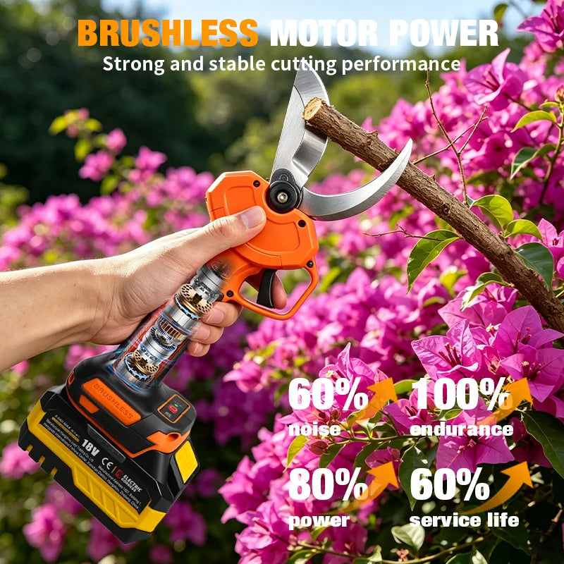 Brushless Electric Scissor Garden Trimmer 45mm Cutting Diame