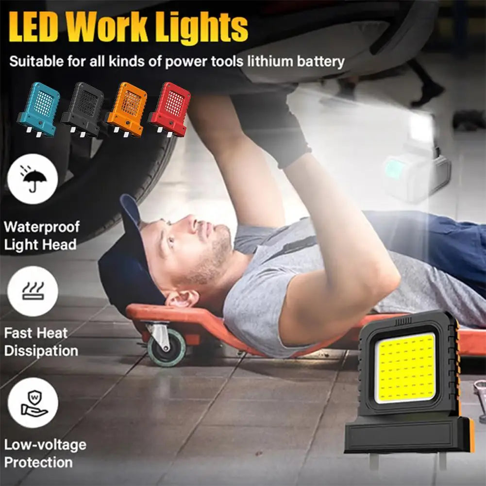 Universal LED Work Light for Makita 18V DeWalt 20V Milwaukee