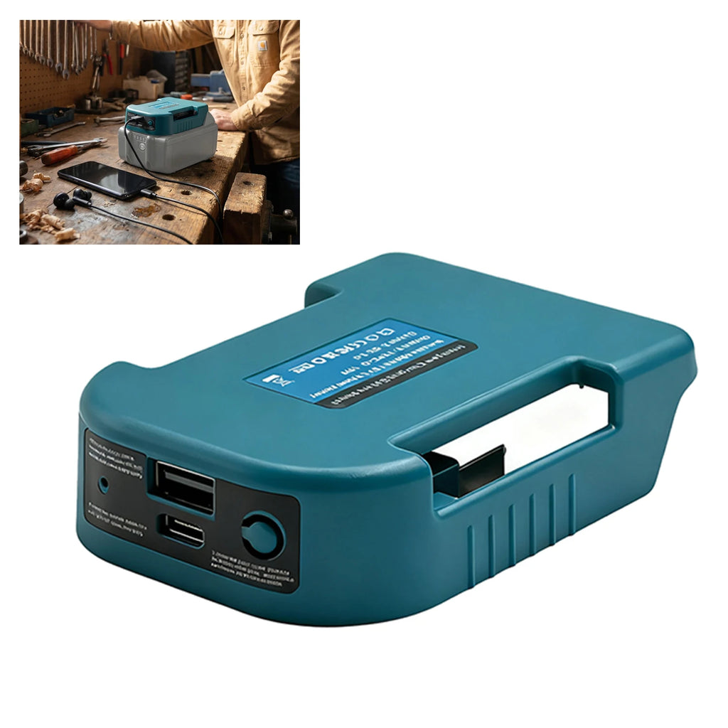 1Pc For Makita 18V With USB With Type-C Battery Holder For M