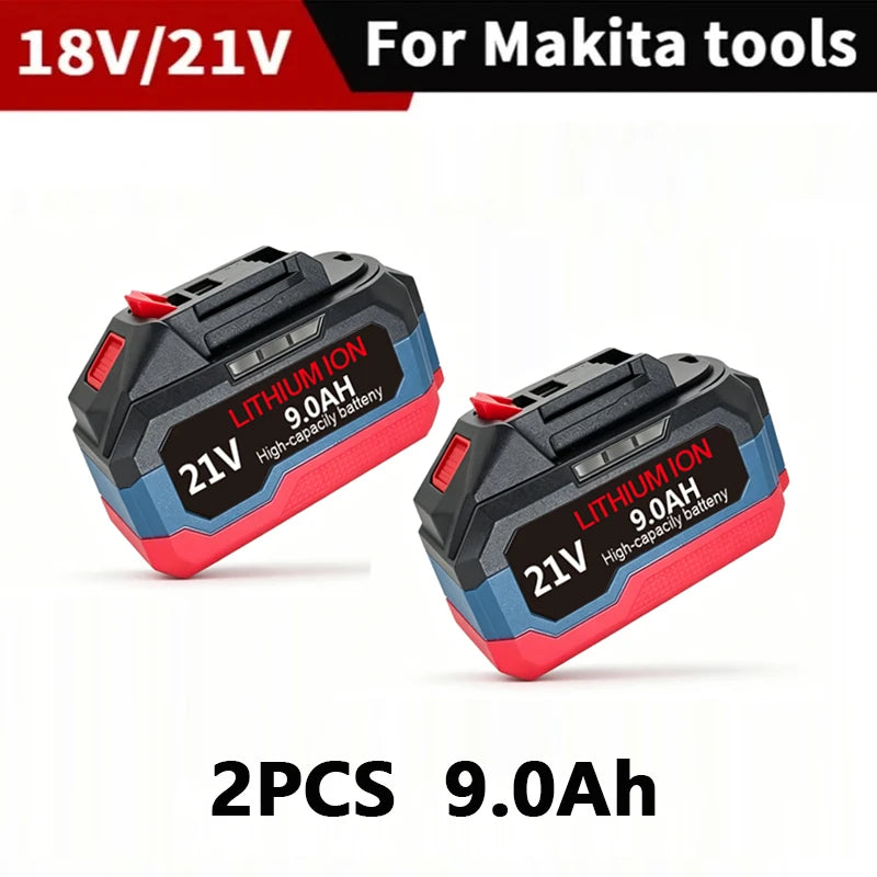 Original for Makita 21V Battery 6.0AH 12.0AH Power Tool Lithium Battery LED Indicator Batteries Pack for Makita 18V Battery Pins