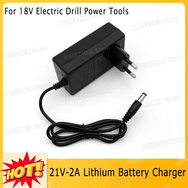 DC 21V 2A Power Supply Adapter For 18V Electric Drill Intell